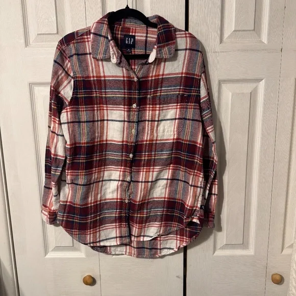 Rolling Stones Back Piece Upcycled Graphic T-Shirt & Flannel - Size Women's Med - Picture 3 of 3